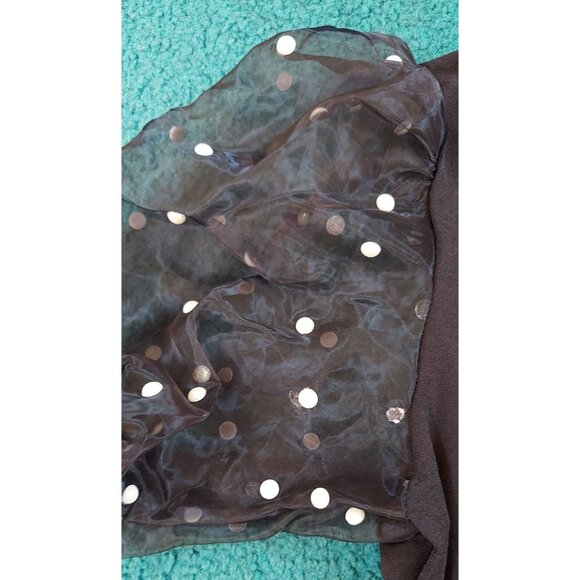 Notebuk Casual Blouse Sheer Polka Dot Short Sleeve Women's Size Small Shirt NWT - Picture 6 of 8